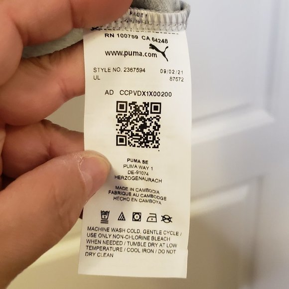 Puma Boy's Light Heather Grey Blue Short Sleeved T-Shirt - Size: M or 7/8 - NWOT - Picture 4 of 8